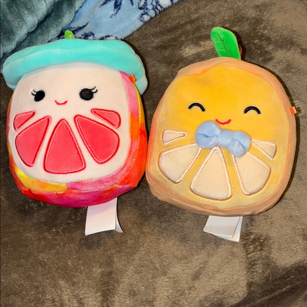 Squishmallows Citrus Duo - Pink and Orange